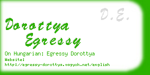 dorottya egressy business card